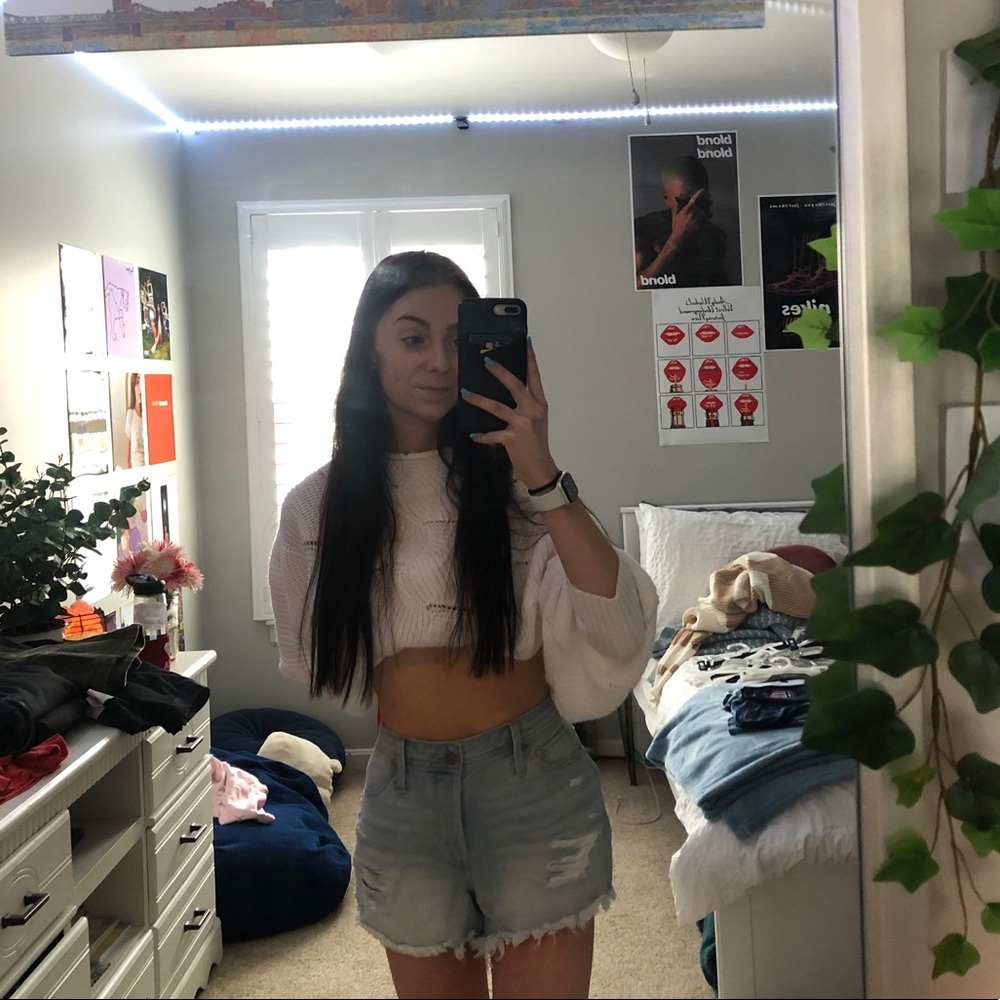 high rise mom shorts
